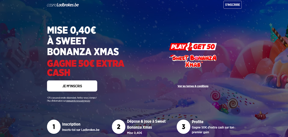 Le Père Noël a frappé : Extra Cash de 50€ sur le casino Ladbrokes